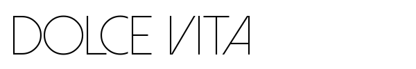 Dolce Vita font preview